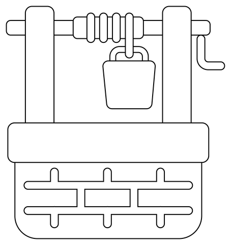 Water Well Coloring Page